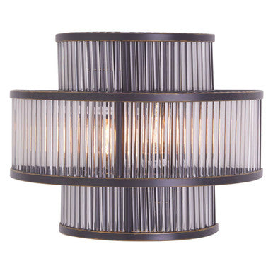 Salasco 3 Tier Black Glass Wall Light