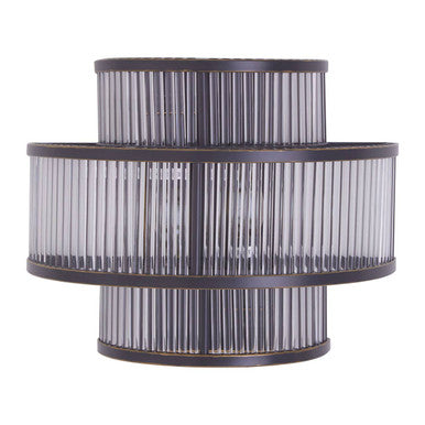 Salasco 3 Tier Black Glass Wall Light