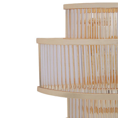Salasco 3 Tier Glass Wall Light With Warm Metal Iron Frame