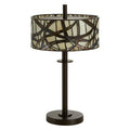 Waldorf Branch Glass Grey Modern Table Lamp