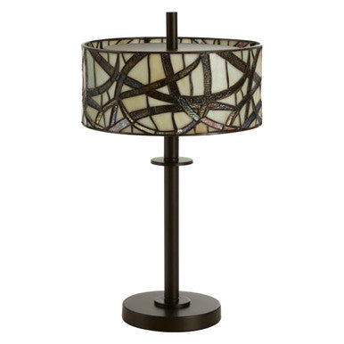 Waldorf Branch Glass Grey Modern Table Lamp