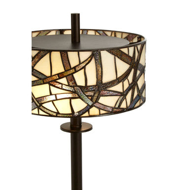 Waldorf Branch Glass Grey Modern Table Lamp