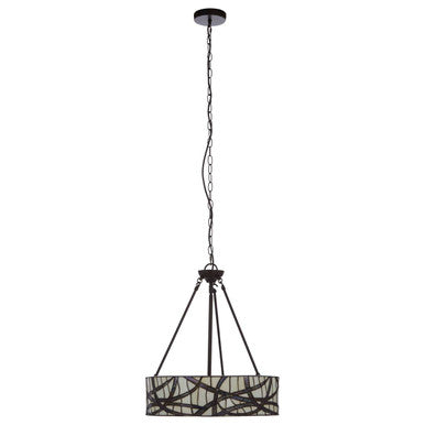 Waldorf Branch Glass Grey Rustic Pendant Light
