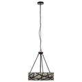 Waldorf Branch Glass Grey Rustic Pendant Light