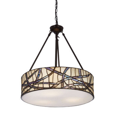 Waldorf Branch Glass Grey Rustic Pendant Light