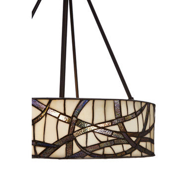 Waldorf Branch Glass Grey Rustic Pendant Light