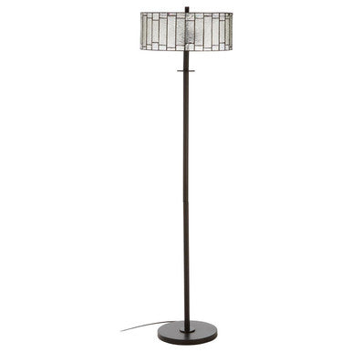 Waldorf Deco Glass Brown Modern Floor Lamp