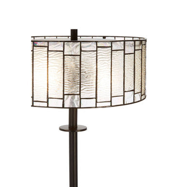Waldorf Deco Glass Brown Modern Floor Lamp