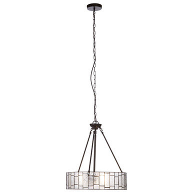 Waldorf Deco Glass Brown Art Deco Pendant Light