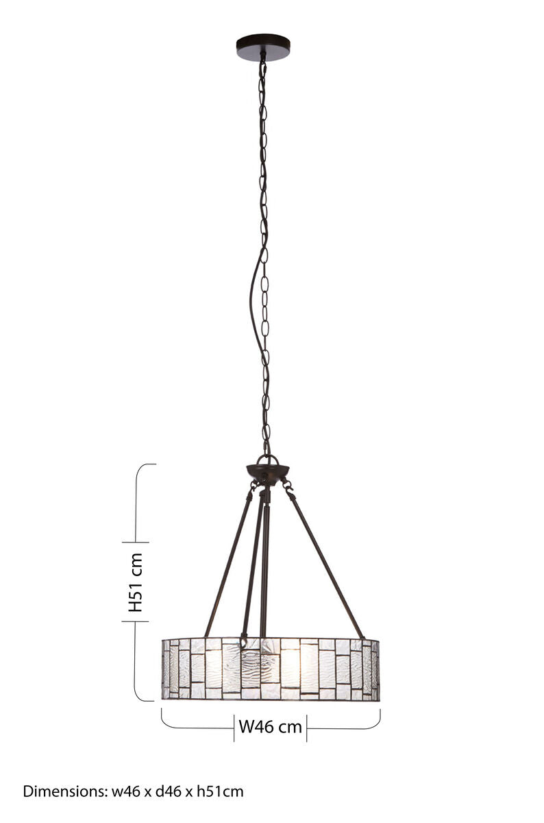 Waldorf Deco Glass Brown Art Deco Pendant Light