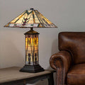 Wisteria Tiffany Glass Copper Modern Table Lamp