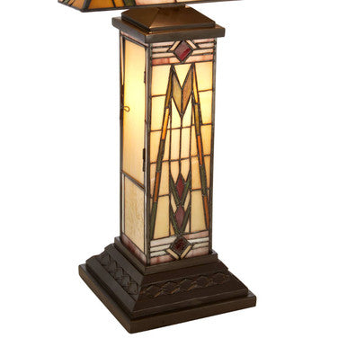 Wisteria Tiffany Glass Copper Modern Table Lamp