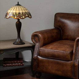 Wisteria Tiffany Umbrella Shade Table Lamp