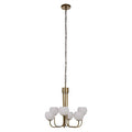 Waylen 6 Arm Glass Silver Contemporary Chandelier