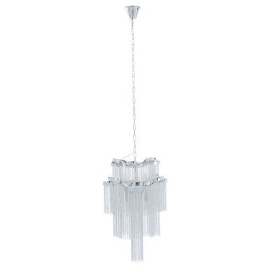 Lerici 2 Tier 6 Light Chrome Pendant 51Cm