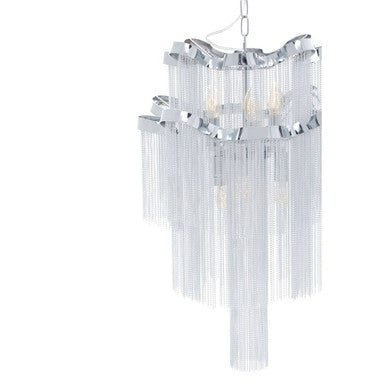 Lerici 2 Tier 6 Light Chrome Pendant 51Cm