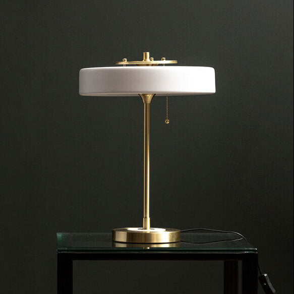 Rogano White Shade With Gold Frame Table Lamp