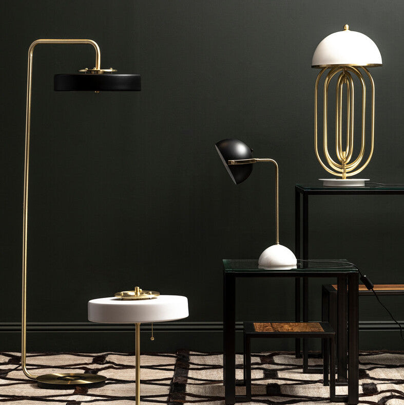 Rogano Matte Black Contemporary Floor Lamp