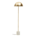 Murdoch Floor Lamp In Brushed Brass & Marble Base