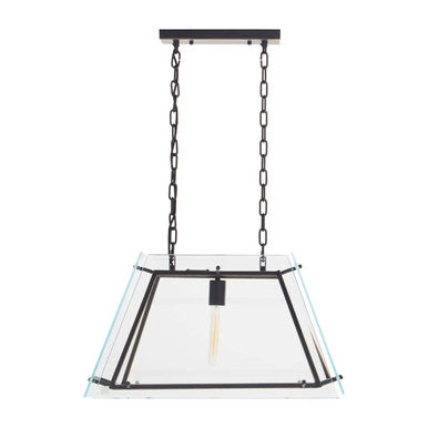 Palasso Glass Black Industrial Pendant Light