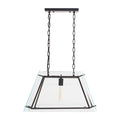 Palasso Glass Black Industrial Pendant Light