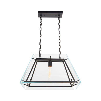 Palasso Glass Black Industrial Pendant Light