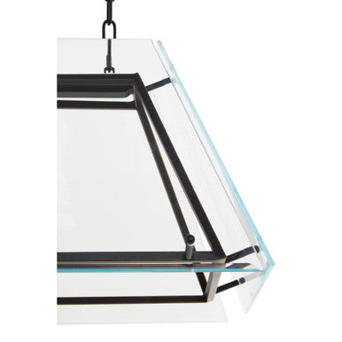Palasso Glass Black Industrial Pendant Light