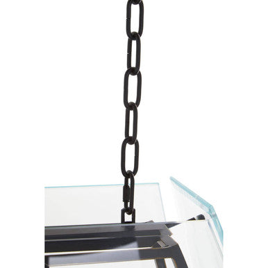 Palasso Glass Black Industrial Pendant Light