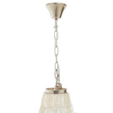 Elena 8 Bulb Seashell White Chandelier