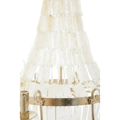 Elena 8 Bulb Seashell White Chandelier