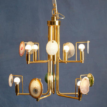 Glamour Gold & Agate 10 Light Ceiling Light
