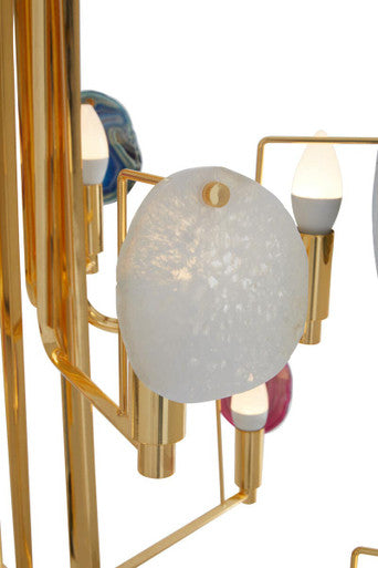 Glamour Gold & Agate 10 Light Ceiling Light