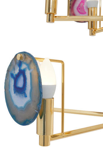 Glamour Gold & Agate 10 Light Ceiling Light