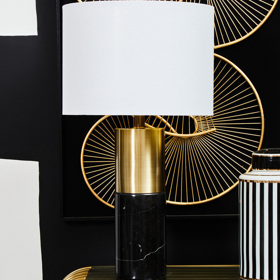 Edgar Black Marble & Gold Table Lamp