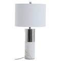 Eben Marble Base Table Lamp With Ivory Shade
