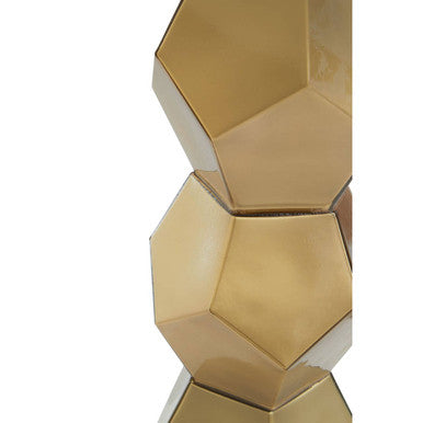 Eleri Gold Glass Table Lamp With Chrome Base