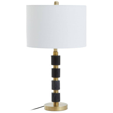 Elin Black Marble & Brushed Gold Table Lamp