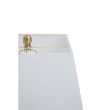 Elora Circular Marble Table Lamp With Ivory Shade