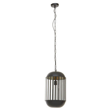 Preston Glass Matte Black Industrial Pendant Light
