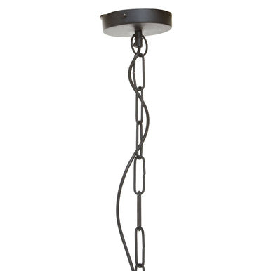 Preston Glass Matte Black Industrial Pendant Light