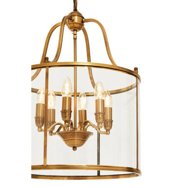 Hampstead Brass 6 Bulb Pendant Light