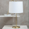 Nadia White Fabric Shade Table Lamp