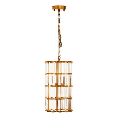 Karli Brass Small Vertical Ceiling Light