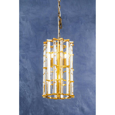 Karli Brass Small Vertical Ceiling Light