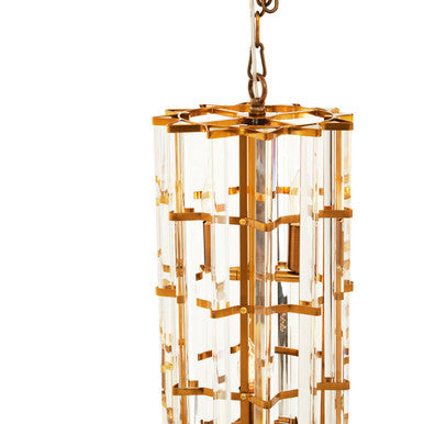 Karli Brass Small Vertical Ceiling Light