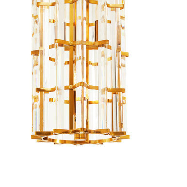 Karli Brass Small Vertical Ceiling Light
