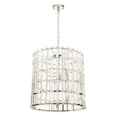 Karli Chrome & Glass Vertical Light