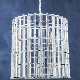 Karli Chrome & Glass Vertical Light