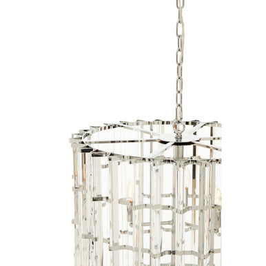 Karli Chrome & Glass Vertical Light