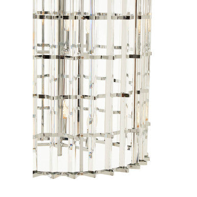 Karli Chrome & Glass Vertical Light